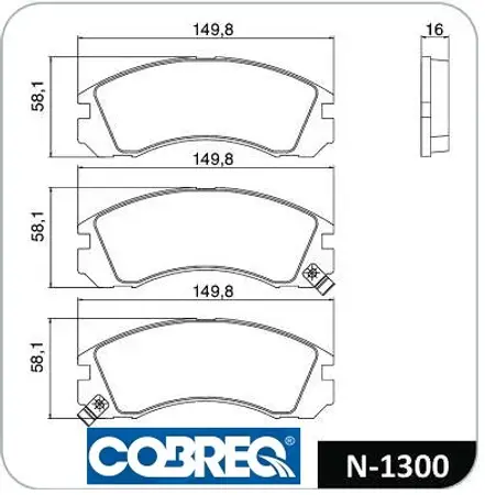 Juego de pastillas de freno- DODGE TALOON / MITSUBISHI 3000-MONTERO 90/94