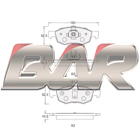 Juego de pastillas de freno- FIAT DOBLO 2004/