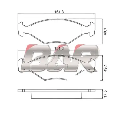 Juego de pastillas de freno- FIAT DUNA-SPAZIO-FIORINO-UNO 1400-1600/