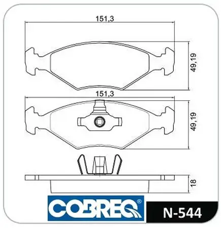 Juego de pastillas de freno- FIAT -FIORINO 08/...