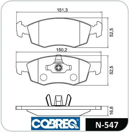 Juego de pastillas de freno- FIAT FIORINO/GRAND SIENA 2017