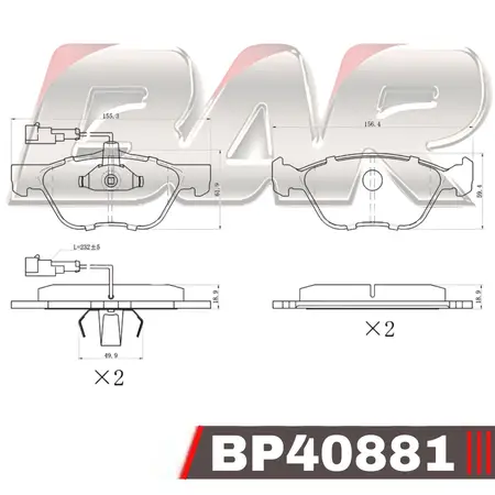 Juego de pastillas de freno- FIAT IDEA 1.8 ADVENTURE/ALFA ROMEO/LANCIA 01/