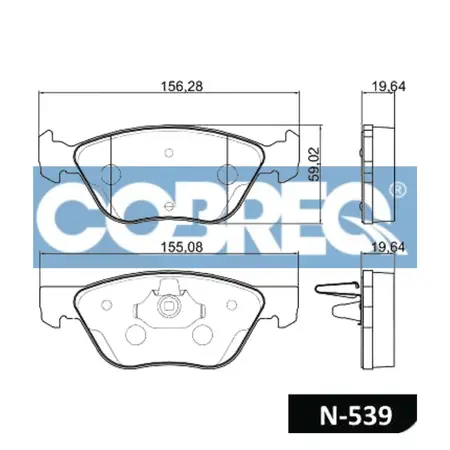Juego de pastillas de freno- FIAT IDEA 1.8 ADVENTURE/ALFA ROMEO/LANCIA 01/