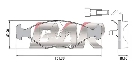 Juego de pastillas de freno- FIAT PALIO C/SENS. ARAÑA GDE-TEMPRA BRASIL 90/97