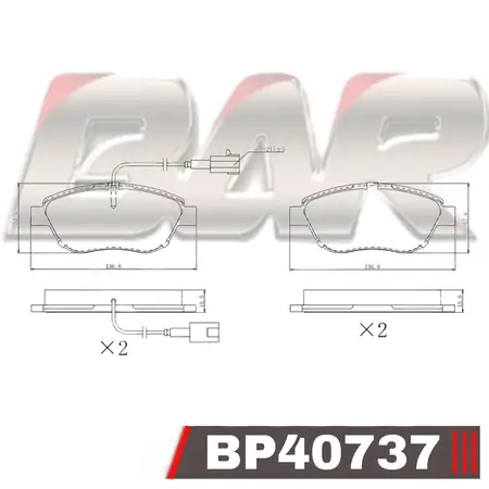 Juego de pastillas de freno- FIAT STILO 1.8 16v 2002/...