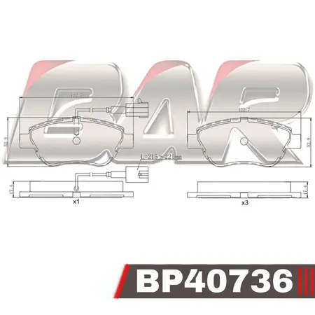 Juego de pastillas de freno- FIAT STILO 1.8 8v 2002 / IDEA 1.6 06