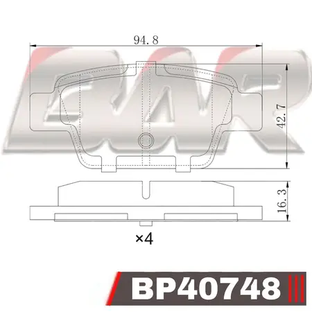 Juego de pastillas de freno- FIAT Stilo(todos) 01/ - Multipla 02/ ALFA ROMEO Mito