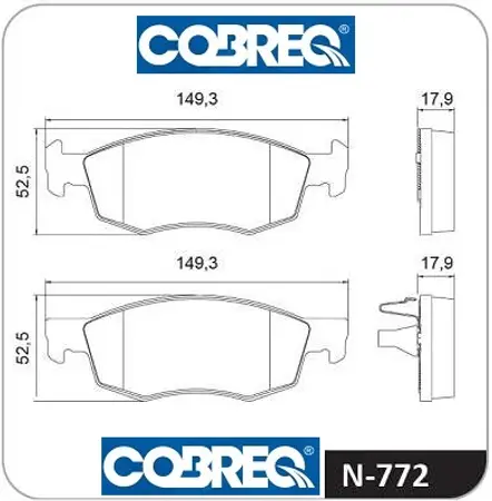 Juego de pastillas de freno- FIAT -STRADA 1.3 - 1.4 (con Placa Antirruido) 2020/…