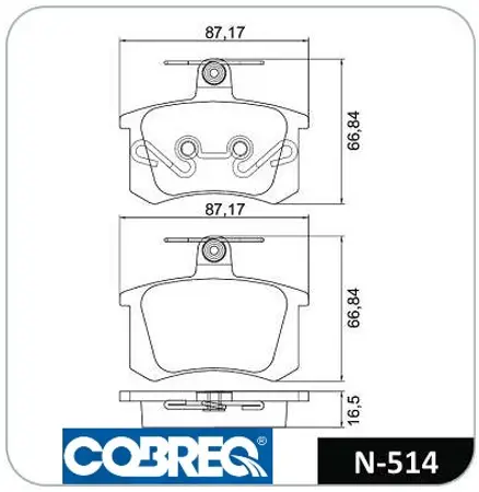 Juego de pastillas de freno- FIAT TEMPRA 16 V (reforma Brasil c/gancho en respaldo)