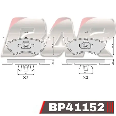 Juego de pastillas de freno- FIAT -TORO