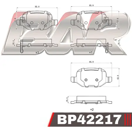 Juego de pastillas de freno- FIAT -TORO