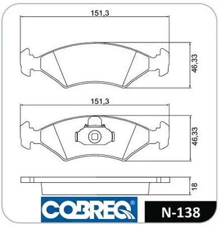 Juego de pastillas de freno- FORD COURRIER 96/99
