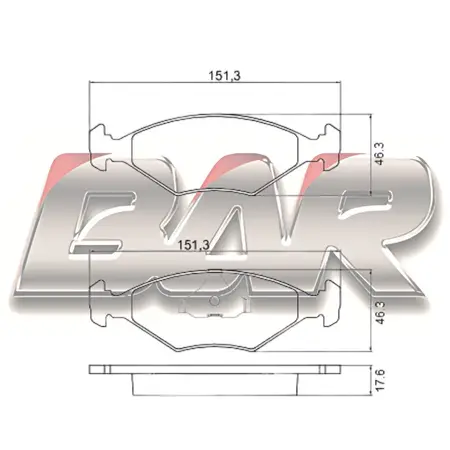 Juego de pastillas de freno- FORD ESCORT-FIESTA-SIERRA/ VOLKS./FERRARI 95/98