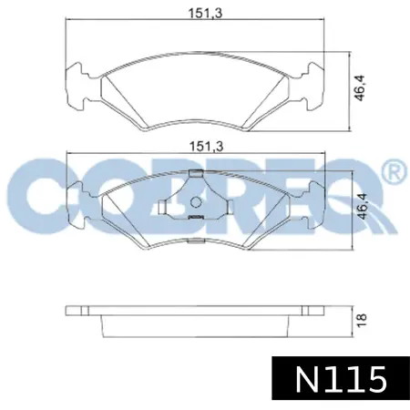 Juego de pastillas de freno- FORD ESCORT-FIESTA-SIERRA/ VOLKS./FERRARI 95/98