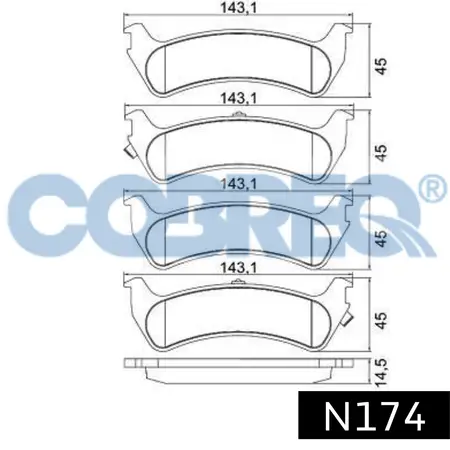 Juego de pastillas de freno- FORD EXPLORER / MERCURI 95/96