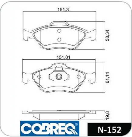 Juego de pastillas de freno- FORD FIESTA/COURRIER 99/