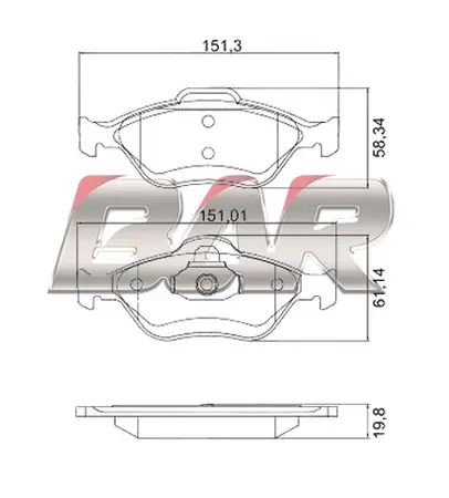 Juego de pastillas de freno- FORD FIESTA/COURRIER 99/