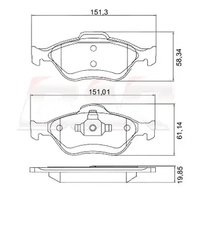 Juego de pastillas de freno- FORD FIESTA/ECOSPORT 2009>