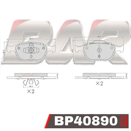Juego de pastillas de freno- FORD Fiesta-Focus-Transit-Tourneo 02/