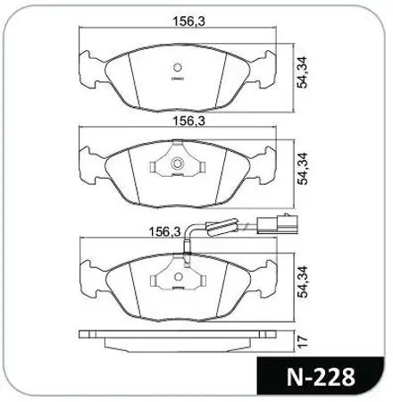 Juego de pastillas de freno- FORD GALAXY 2.3 i (Con Sensor Largo 900mm.) 93/95