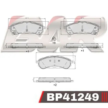 Juego de pastillas de freno- FORD RAPTOR