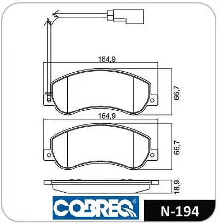 Juego de pastillas de freno- FORD TRANSIT 2011 EN ADELANTE