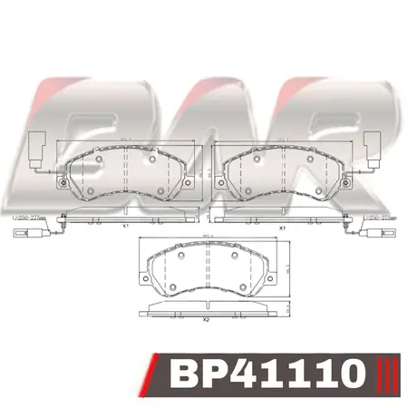 Juego de pastillas de freno- FORD TRANSIT 2011 EN ADELANTE