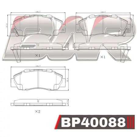 Juego de pastillas de freno- HONDA ACCORD-ACURA-SCAUT/ROVER/ ISUZU 90/96