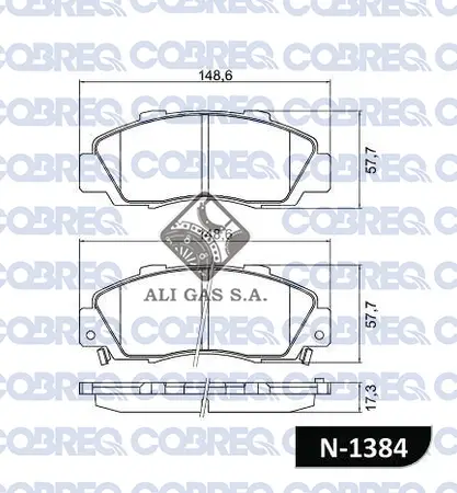 Juego de pastillas de freno- HONDA ACCORD-ACURA-SCAUT/ROVER/ ISUZU 90/96