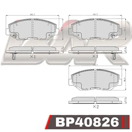 Juego de pastillas de freno- HONDA Accord-CRV II-Pilot-Elem 02/