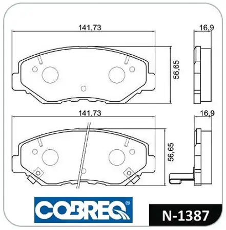 Juego de pastillas de freno- HONDA Accord-CRV II-Pilot-Elem 02/