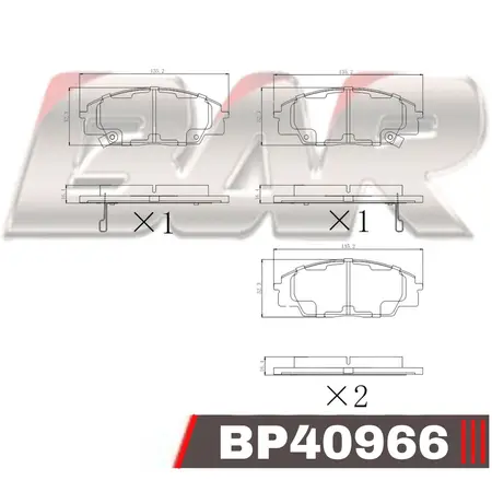 Juego de pastillas de freno- HONDA CIVIC 1,7 TD -S2000 2,0