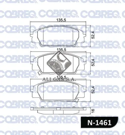 Juego de pastillas de freno- HONDA CIVIC 1,7 TD -S2000 2,0