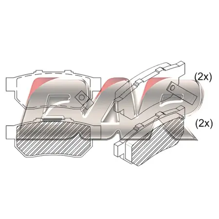 Juego de pastillas de freno- HONDA CIVIC V/JAZZ