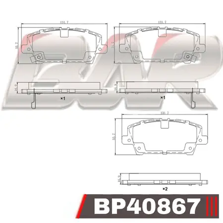 Juego de pastillas de freno- HONDA Civic VII 06/