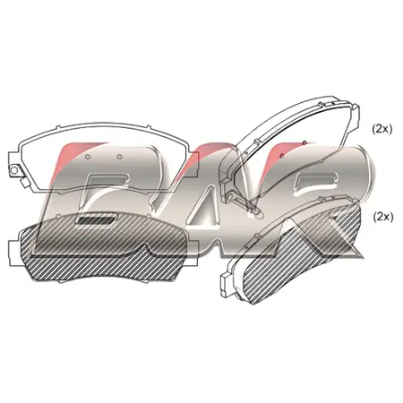 Juego de pastillas de freno- HONDA CRV III 2007