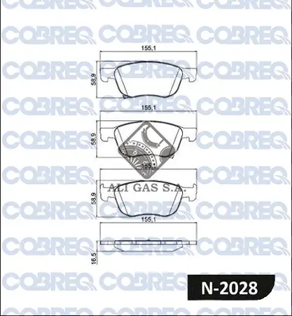 Juego de pastillas de freno- HONDA HRV 1.8 EX - EL - EXL 2019/…