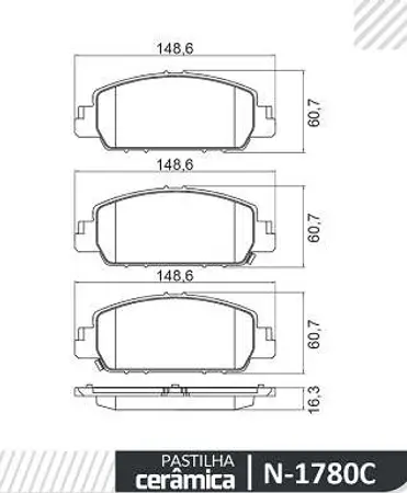 Juego de pastillas de freno- HONDA HRV 2015 > HONDA CIVIC 2017 >