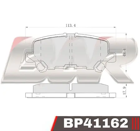Juego de pastillas de freno- HONDA PILOT / CHEVROLET TRAILBLAZER / TOYOTA HIACE 2.8 2019 ->