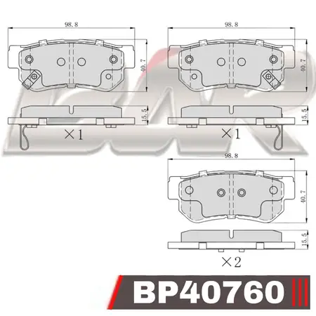 Juego de pastillas de freno- HYUNDAI SANTA FE 01