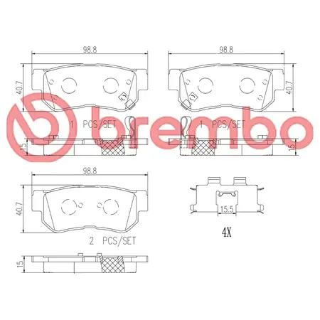 Juego de pastillas de freno- HYUNDAI SANTA FE 01