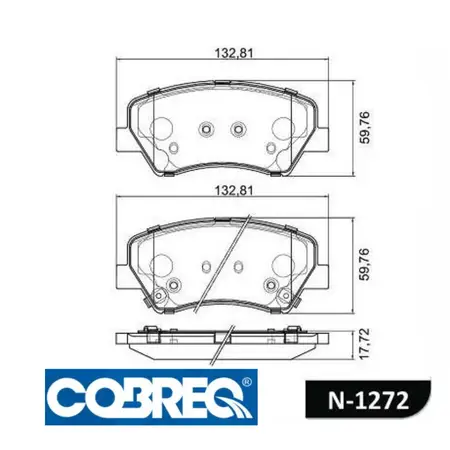 Juego de pastillas de freno- HYUNDAI VELOSTER 11-12