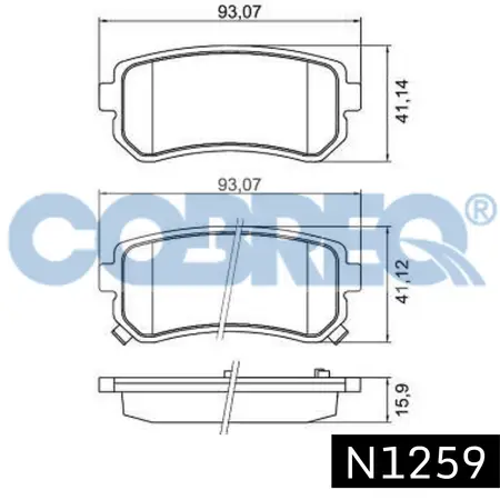 Juego de pastillas de freno- HYUNDAII30 1.4 / 1.6 / 2.0