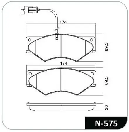 Juego de pastillas de freno- IVECO DAILY