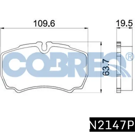 Juego de pastillas de freno- IVECO DAILY /99 / FORD TRANSIT