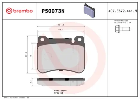 Juego de pastillas de freno- JEEP -COMMANDER