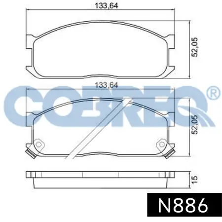 Juego de pastillas de freno- KIA BESTA / MAZDA VAN -FURGON MPV 89/94