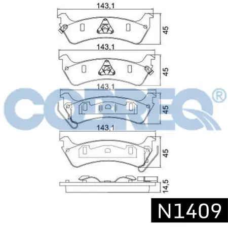 Juego de pastillas de freno- KIA -CARENS III