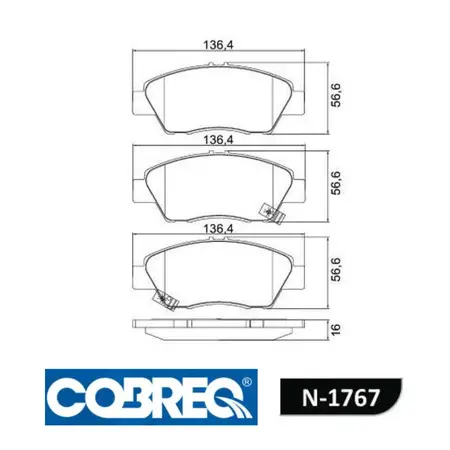 Juego de pastillas de freno- KIA -CARENS III