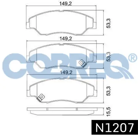 Juego de pastillas de freno- KIA GRAN SPORTAGE-GRAN SPORTAGE 98/